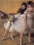 Edgar Degas Dance practising oil